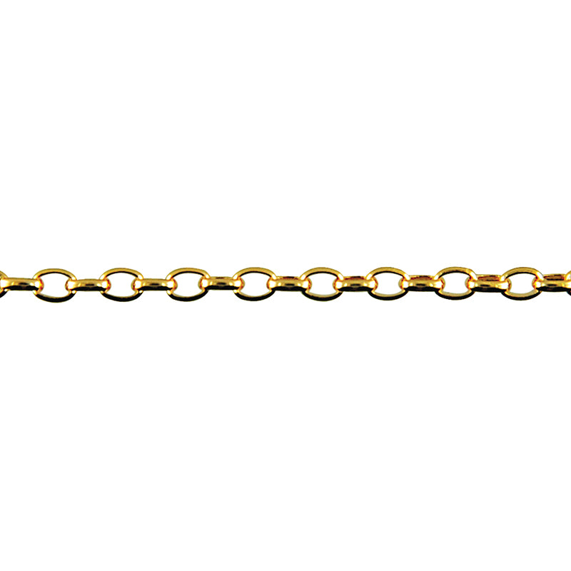9ct Gold Oval Belcher Chain 70cm